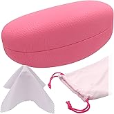 MyEyeglassCase® Large Hard Sunglasses Case | fits Large curved Sunglasses, with microfiber bag and cleaning cloth