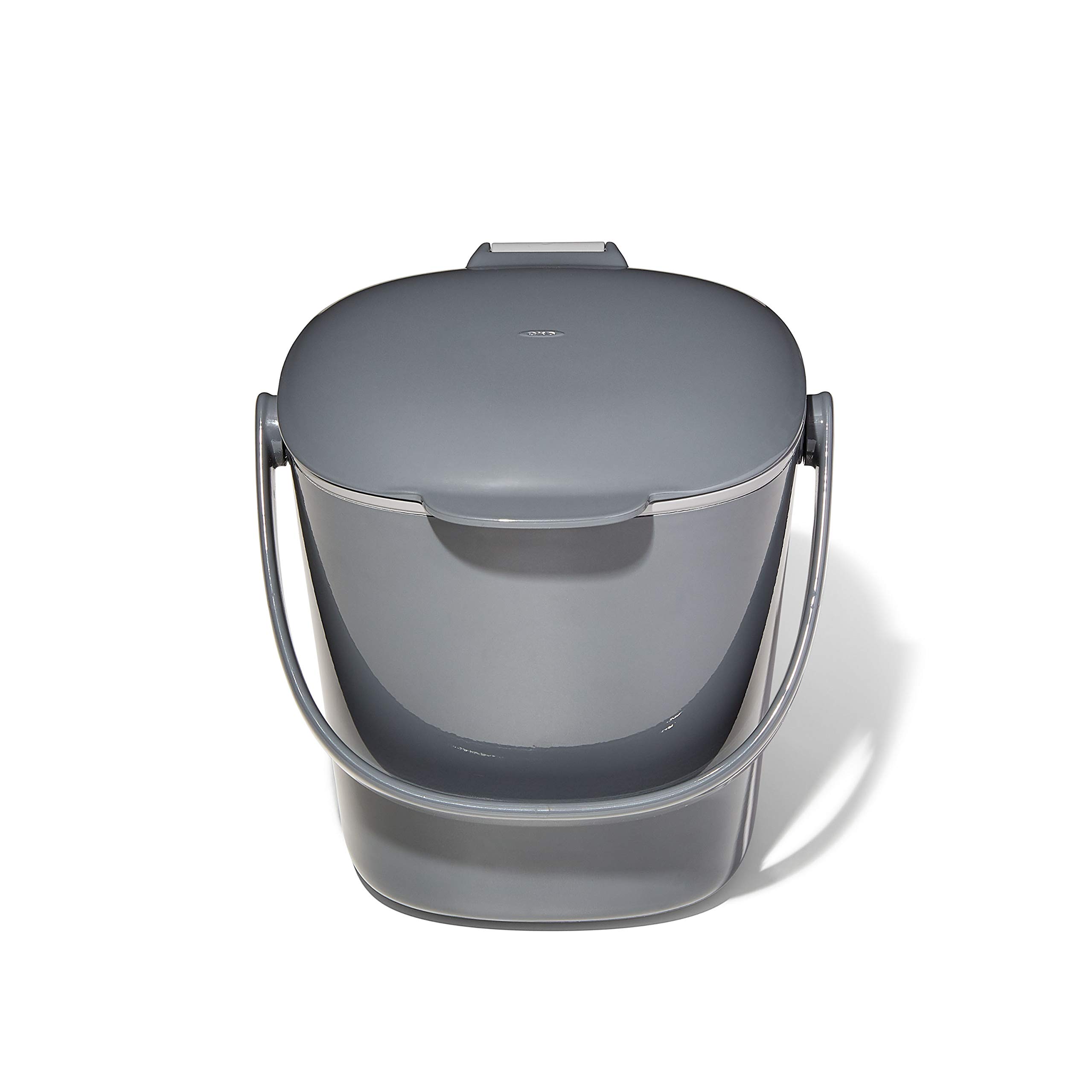 Photo 1 of **MISSING LID**OXO Good Grips Easy-Clean Compost Bin, Charcoal - 0.75 GAL