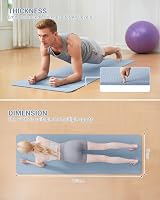 Narwhal Good Nite Yoga Mat 6mm TPE Non-Slip 183x61 cm Sky Blue view 2