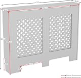 Vida Designs Oxford Radiator Cover White Medium H82xW111xD19cm view 2