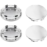 DewFlew 83mm 3.27" Chrome Wheel Center Caps for GMC Sierra Yukon Denali | 4Pcs rim center caps, 3.27" OD / 3" ID (83 x 76.4 mm), fade-resistant finish, tool-free snap-on install, &plusmn;0.5mm OEM Fit