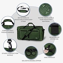 Fmeida 65L Duffle Bag with Shoes