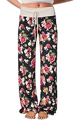 AMiERY Women's High Waisted Wide Leg Palazzo Lounge