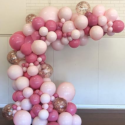 girl baby shower balloon arch