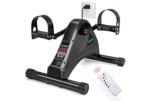 HOMGIM Motorized Mini Exercise Bike Electric Pedal Exerciser for Seniors Rehab Training, Under Desk Bike Pedal Exerciser for Arm/Leg Fitness & Physical Therapy, 6 Levels Speed Adjustment