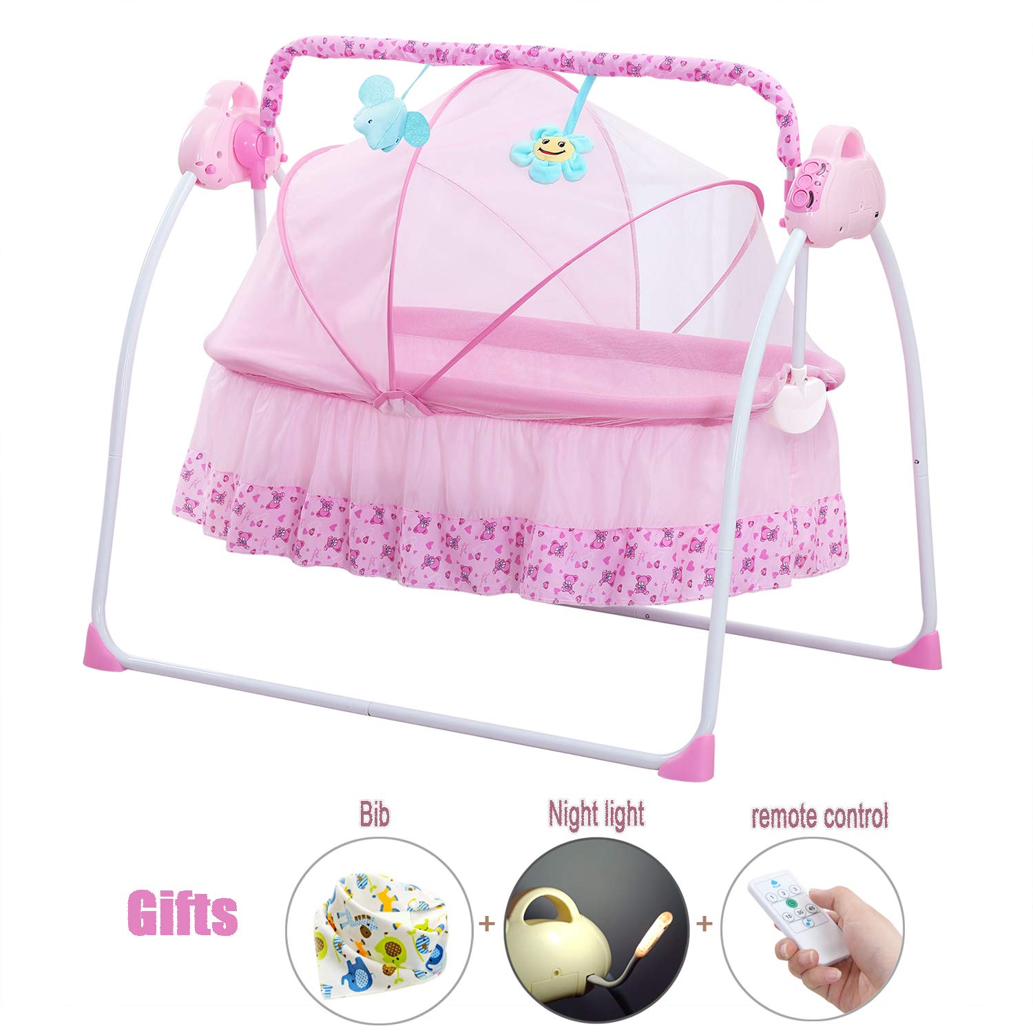 SANPLO Cbbay Electric Cradle Baby Swing Infant Bed Cot Crib