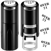 Supervitae 2 Pack Over 21 Print Stamps Ink Stamper | Mini Self Inking Stamps for Party Educational Activities Craft Supplies
