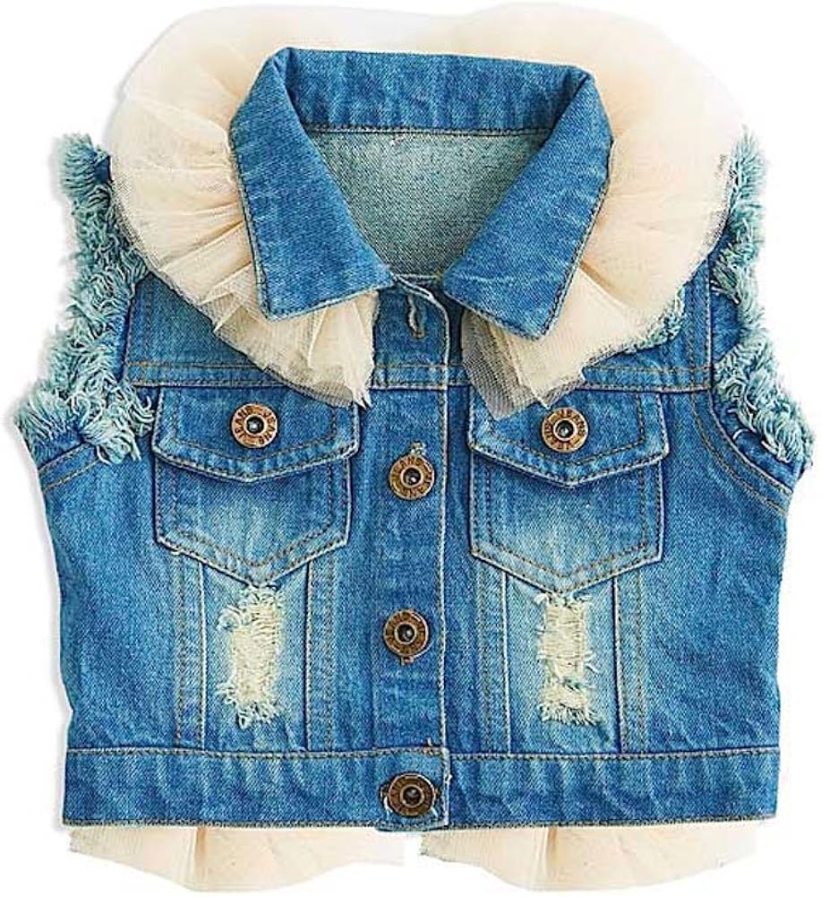 baby girl jean vest