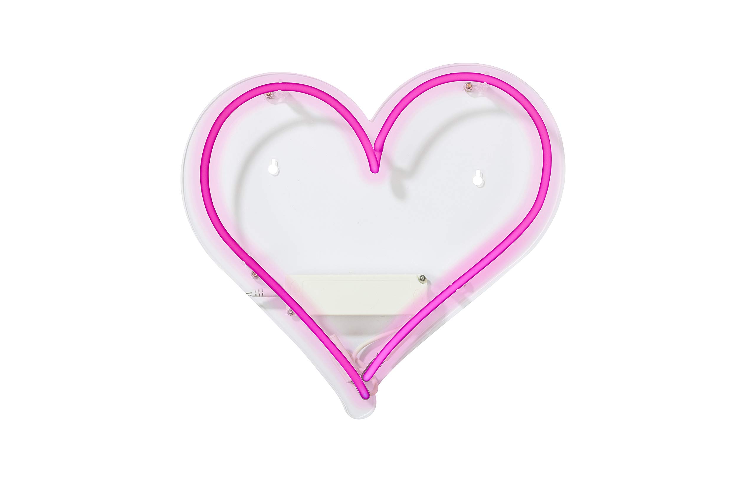 Talking Tables Illuminate It Heart Shaped Neon Light for Home and Party Decoration, UK Power Adapter, Pink