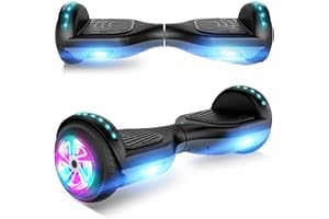 LIEAGLE Hoverboard, 6.5" Self Balancing Scooter Hover Board with Bluetooth Wheels LED Lights for Kids Adults