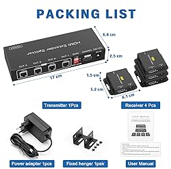 HDMI Extender Splitter 1x4 - CJX 165ft/50m 1 in 4