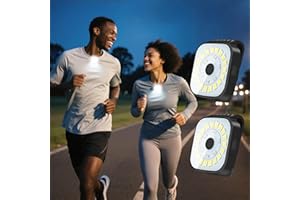 redaica 2 Pack Running Lights for Runners - Rechargeable Clip on Flashlight,Dog Mini Flashlights for Night Walking,4 Modes LED Running Accessories,Safety Light Hiking Camping Gear for Jogging,Biking