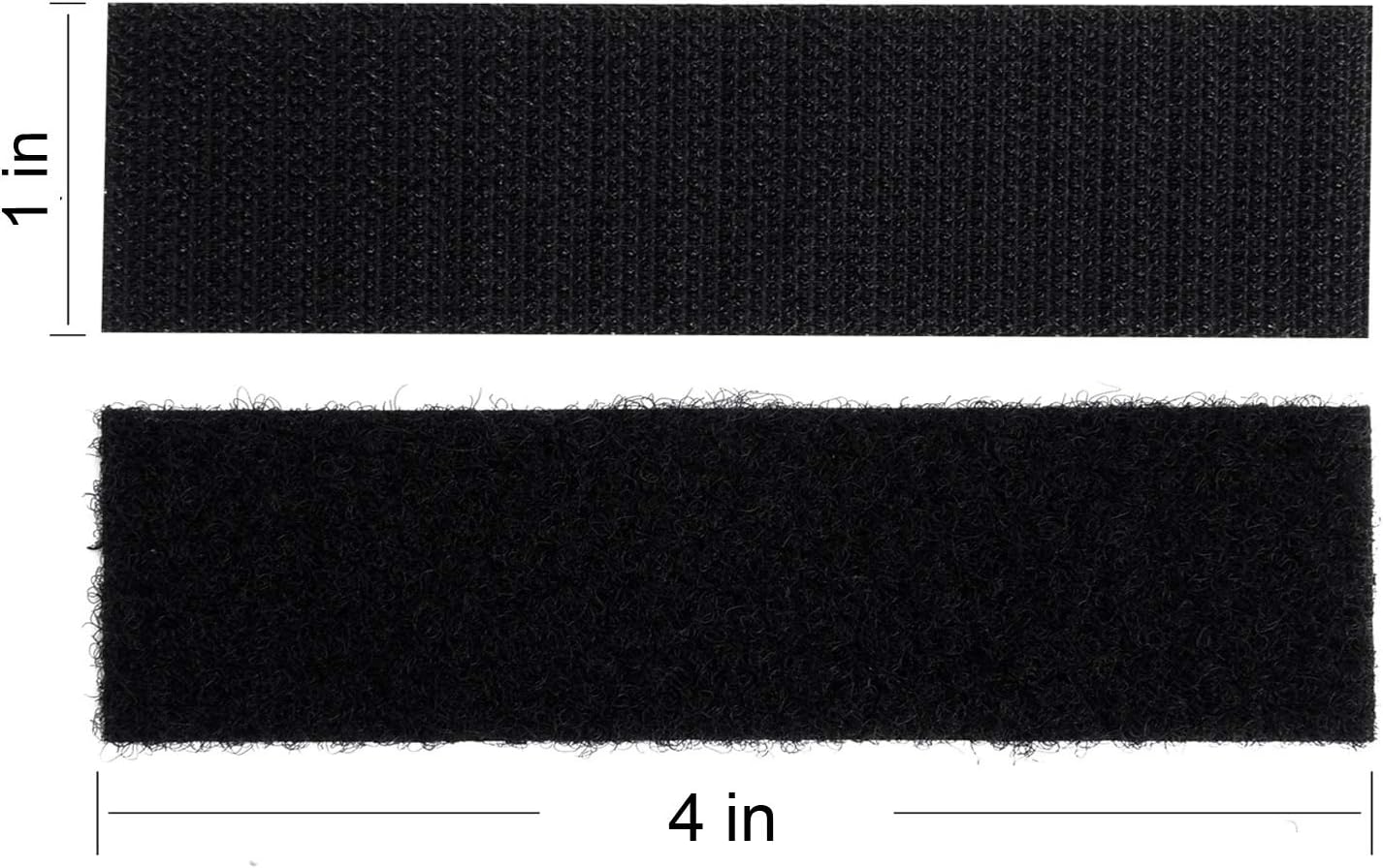Melsan 1x4 inch Hook and Loop Strips with Adhesive - 15 Sets, Strong Back Adhesive Fasten Mounting Tape for Home or Office Use - Instead of Holes and Screws, Black: Industrial & Scientific