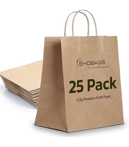 Bistro Brown Kraft Paper Bags | 10x7x12 Inches - 90 Pcs - View #10