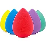 BEAKEY 5 Pcs Makeup Sponge Set, Foundation Blending Beauty Sponge, Flawless for Liquid, Cream, and Powder, Multi-colored Make