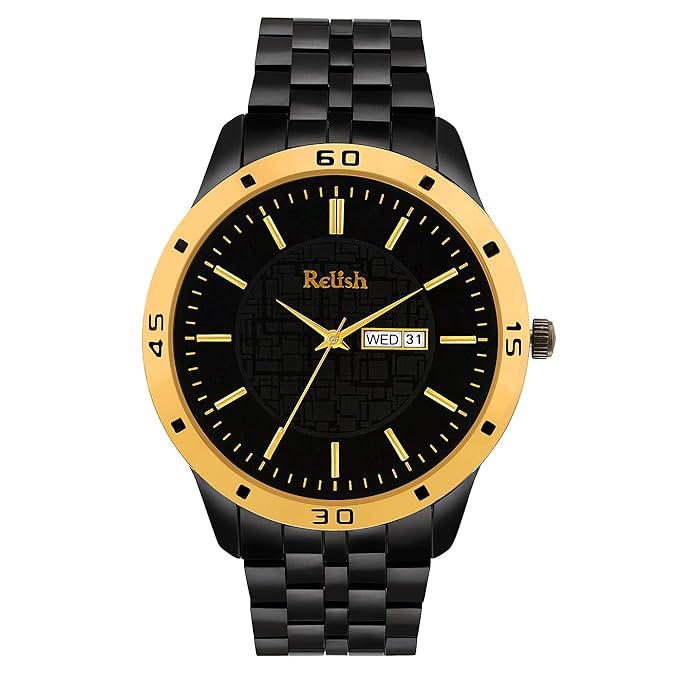 Day & Date Functioning Black Watch for Men & Boy