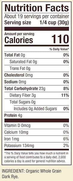 BOB’S RED MILL ORGANIC DARK RYE FLOUR, 20OZ (PACK OF 1) – NON GMO, WHOLE GRAIN, VEGAN, KOSHER
