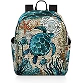 Ocean Turtle Mini Backpack Purse for Women, Sea Turtles Lightweight Small Backpack Casual Travel Bag Daypack for Girls Children Teens Adult School Backpack
