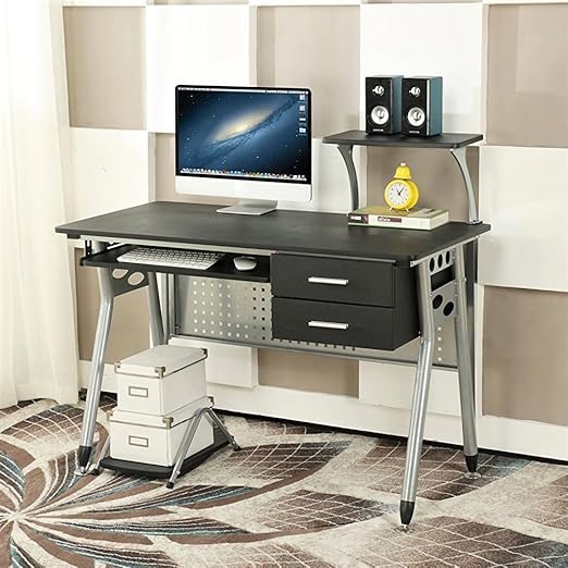 title=Porta PC Tavolo, EBS Postazione di Lavoro Stile Casa Ufficio Workstation Moderno