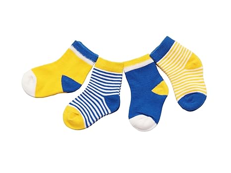 DEBAIJIA 4 Paare Babysocken Baumwolle 0-36 Monate Mädchen Jungen Baby ganzjährig Lieblich Weich Socken Bunt