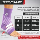 SS Sleeve Stars Ankle Brace with Removable Strap Navy Purple 10-12 in view 5