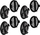 Timloc 8 x 70mm Round Soffit Air Vents Push Fit Black Plastic Fascia Eaves Disc view 4