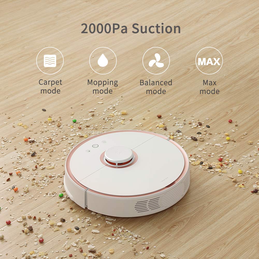 Roborock S5 Robotic Vacuum and Mop Cleaner, 2000Pa Super Power Suction