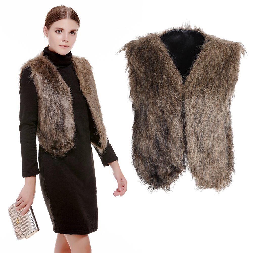 childplaymate faux fur coat winter women casual slim sleeveless lady faux fur vest jacket