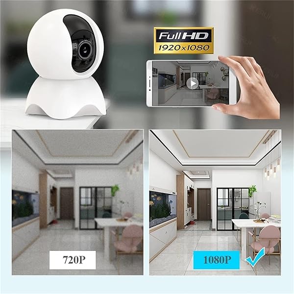 Tuya Smart WiFi Drahtlose IP Kamera 1080P Nachtsicht Home Security 360 Auto Track CCTV berwachung BabyphoneCamera 64g