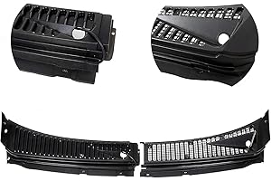 7BLACKSMITHS Windshield Wiper Cowl Vent Grille Cover Panels Kit Compatible With 1999-2007 F250 F350 Excursion(Driver&Passenger Side)-Replace Part# 3C3Z-25022A68-AAA & 4C3Z-25022A69-AAA