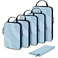 BAGSMART Compression Packing Cubes, 6 Set/4 Set/2 Set Travel Packing Cubes for Carry on Suitcases, Compression Suitcase Organizers Bag Set & Travel Cubes for Luggage, Lightweight Packing Organizers