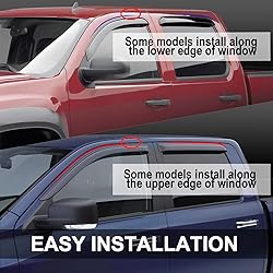 Puermto Side Window Visor Wind Vent Deflector for