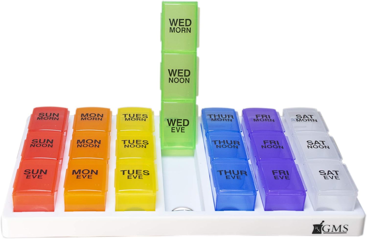 GMS Weekly Pill Organizer Rainbow (7Day/3TimesADay