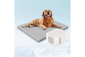 Lucky Tom Pet Pad Cooling System for Summer, Consistent Cooling Water Mat for Dogs and Cats, No Refrigeration or Chemical Gel Needed, Machine Washable Bed, Ideal for Home and Crates (Gray, XL)