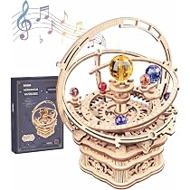 ROKR 3D Wooden Puzzles Rotatable DIY Model Music Box Mechanical