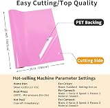 IModeur Pink Heat Transfer Vinyl 12x5 ft HTV for Fabric PET Backing view 2