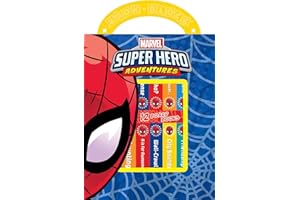 Marvel - Spider-man Super Hero Adventures - My First Library Board Book Block 12-Book Set - First Words, Colors, Numbers, and More! - Includes Characters from Avengers Endgame - PI Kids