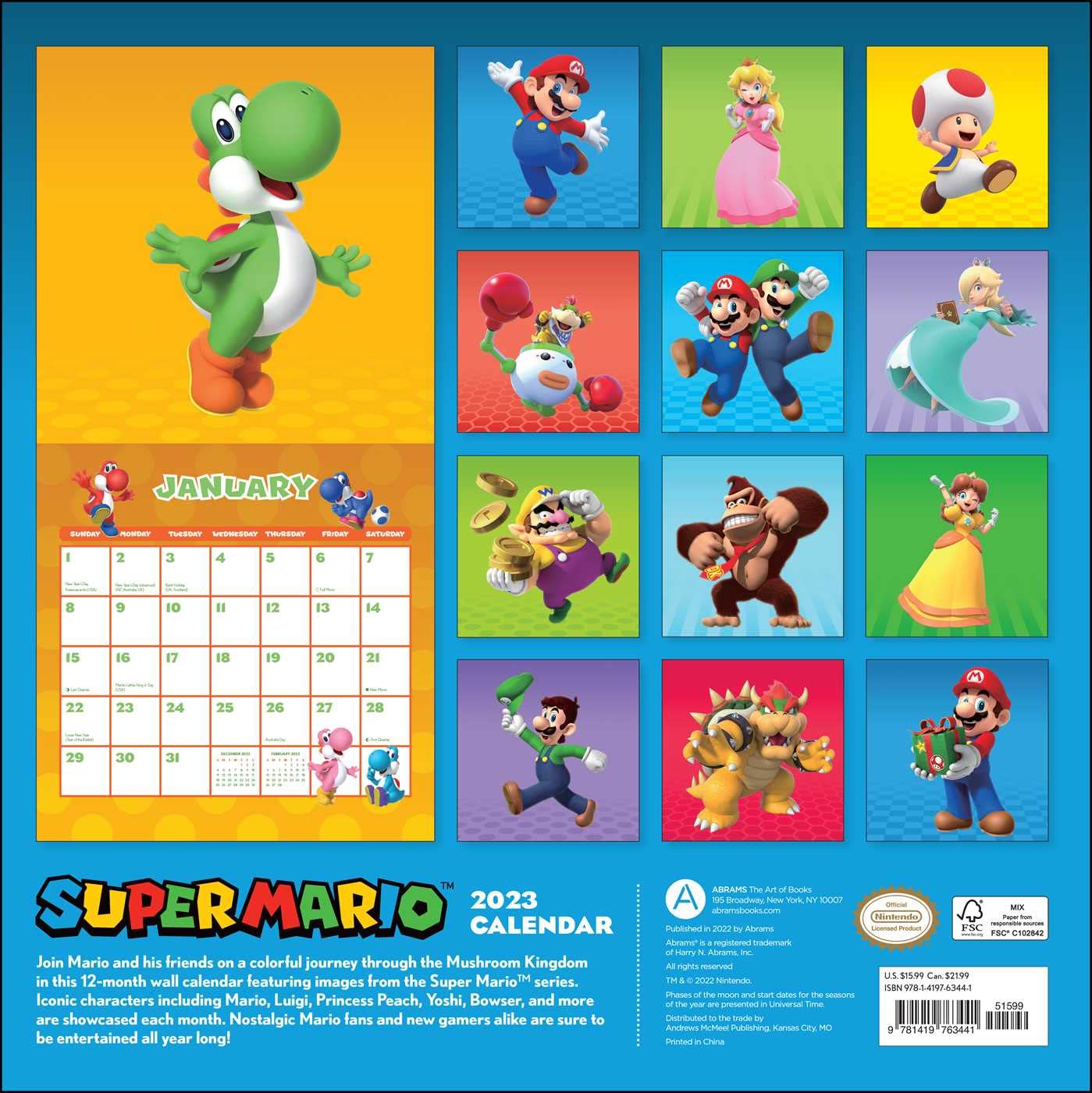 Nintendo Calendar 2023 Amazon.com: Super Mario 2023 Wall Calendar: 9781419763441: Nintendo: Books