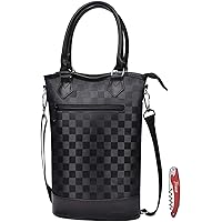 Tirrinia Insulated Wine Carrier Tote - Travel Padded 2 Bottle Wine/Champagne Cooler Bag with Handle and Adjustable…