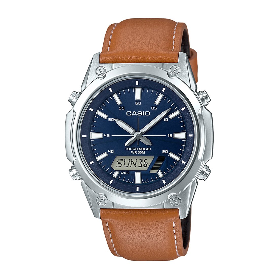 casio enticer blue dial men's watch