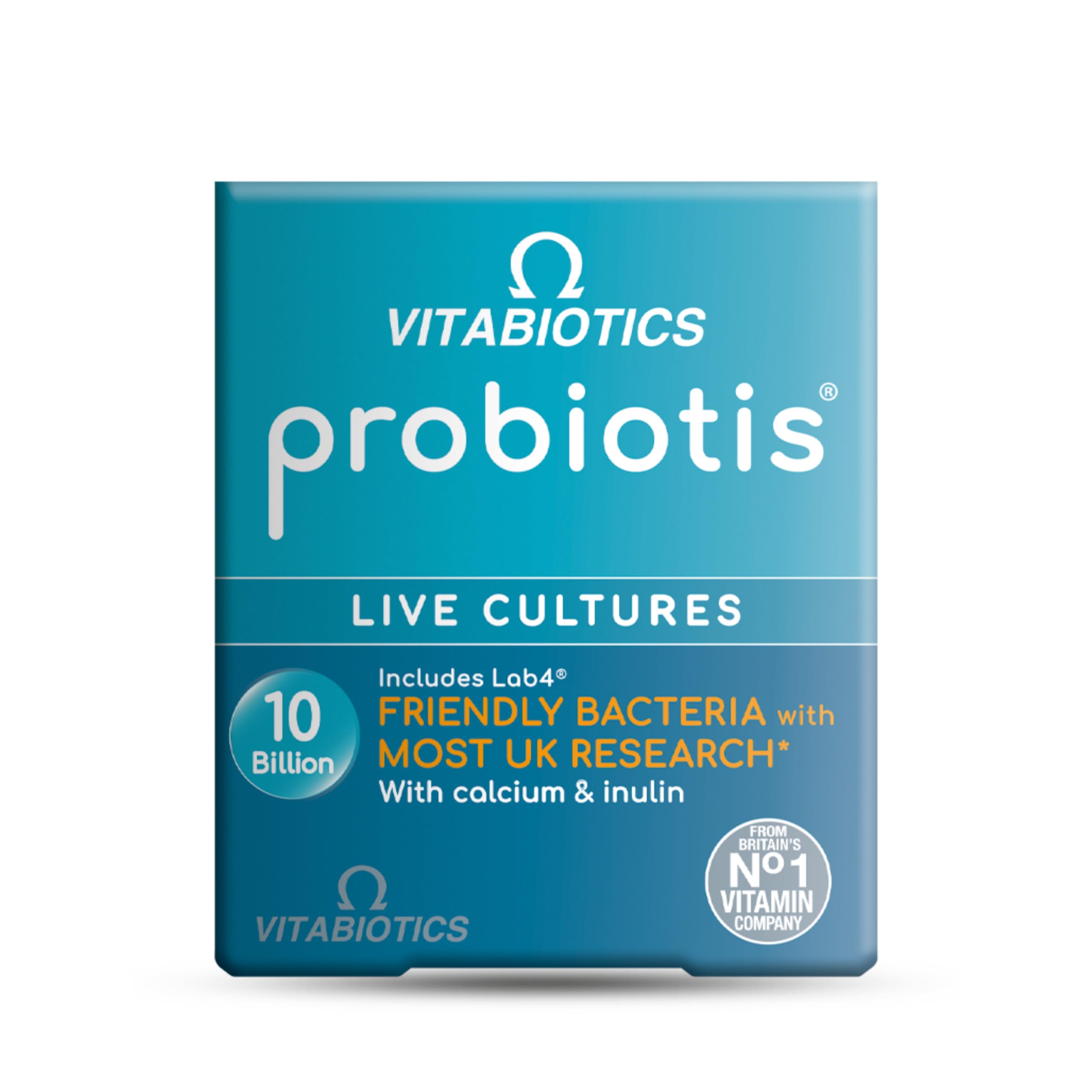Vitabiotics Probiotis High Strength Supplement - 10 Billion Friendly Live Cultures From 7 Different Strains - 30 Capsules