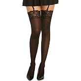 Dreamgirl Women's Sheer Thigh High with Backseam Socks