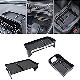 JDMCAR Upgraded Center Console Organizer Compatible with Toyota RAV4 2025 2024 2023 2022-2019 Interior Accessories, Armrest Storage Box, Dash Storage Tray(Not for New 10.5'' Multimedia Display)-3pcs