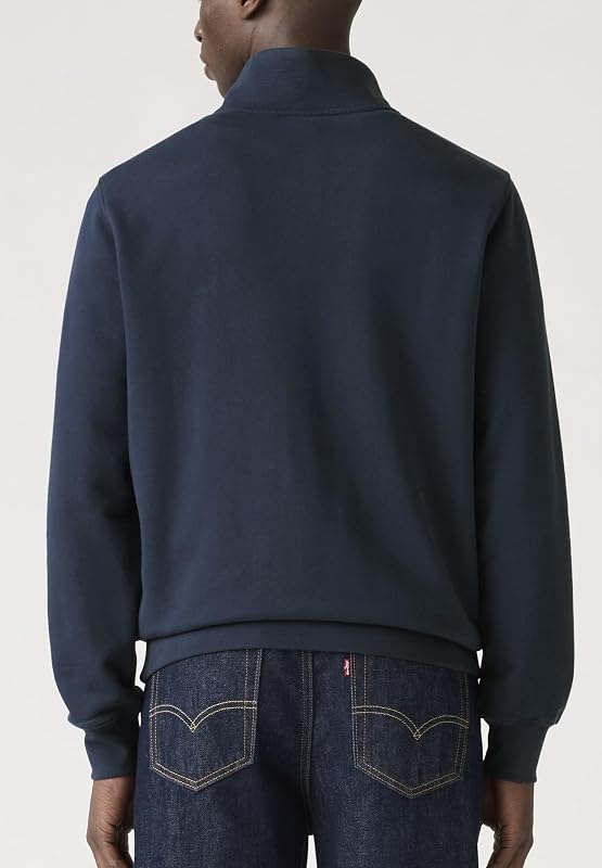 Sweatshirt Original de Homem com fecho 1/4, azul-marinho, S