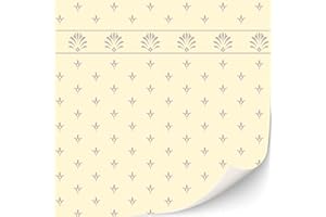 TexturKontor 3 Sheets Self-Adhesive Wallpaper for Dollhouses 1:12 Scale Classic Victorian Wallpaper Meghan