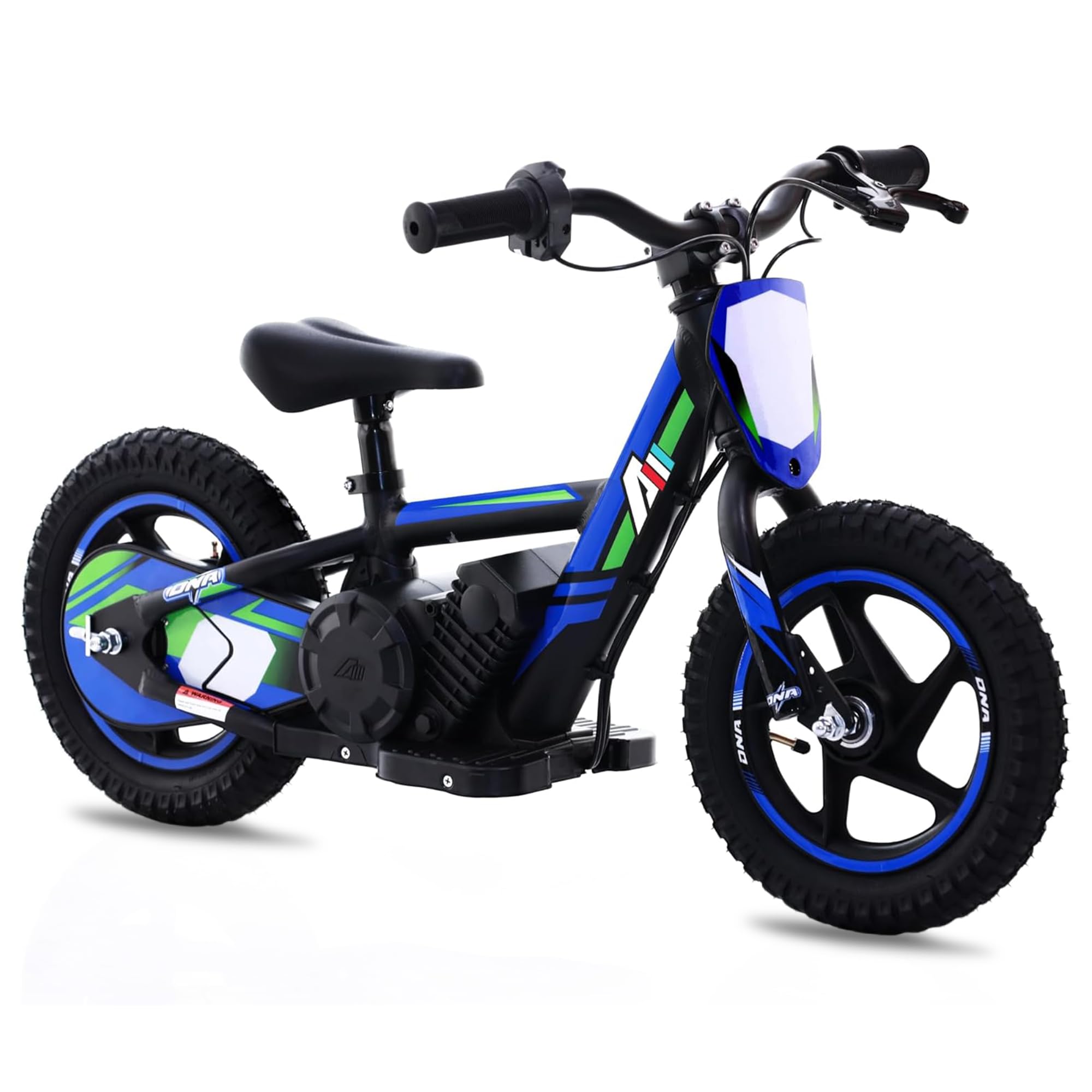 AIII Lightweight Electric Dirt Bike for Kids, 170/340W Electric Motorcycle Up to 10/12MPH, 24V Detachable Battery, Hand-Operated Dual Brakes Electric Balance Bike for Ages 3-6/5-12