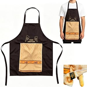Scyagolila Funny Prank Chef Apron with Hidden Surprise, Novelty Kitchen Cooking Apron, Gag Gift for Men Dad Birthday Hallowee