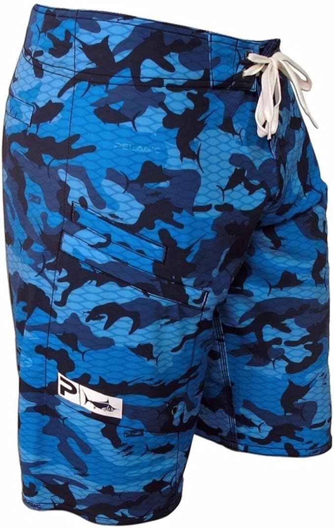Pelagic Men's Fish Camo 4Tek Board Shorts, Blue, 34 Amazon.ca Sports & Outdoors
