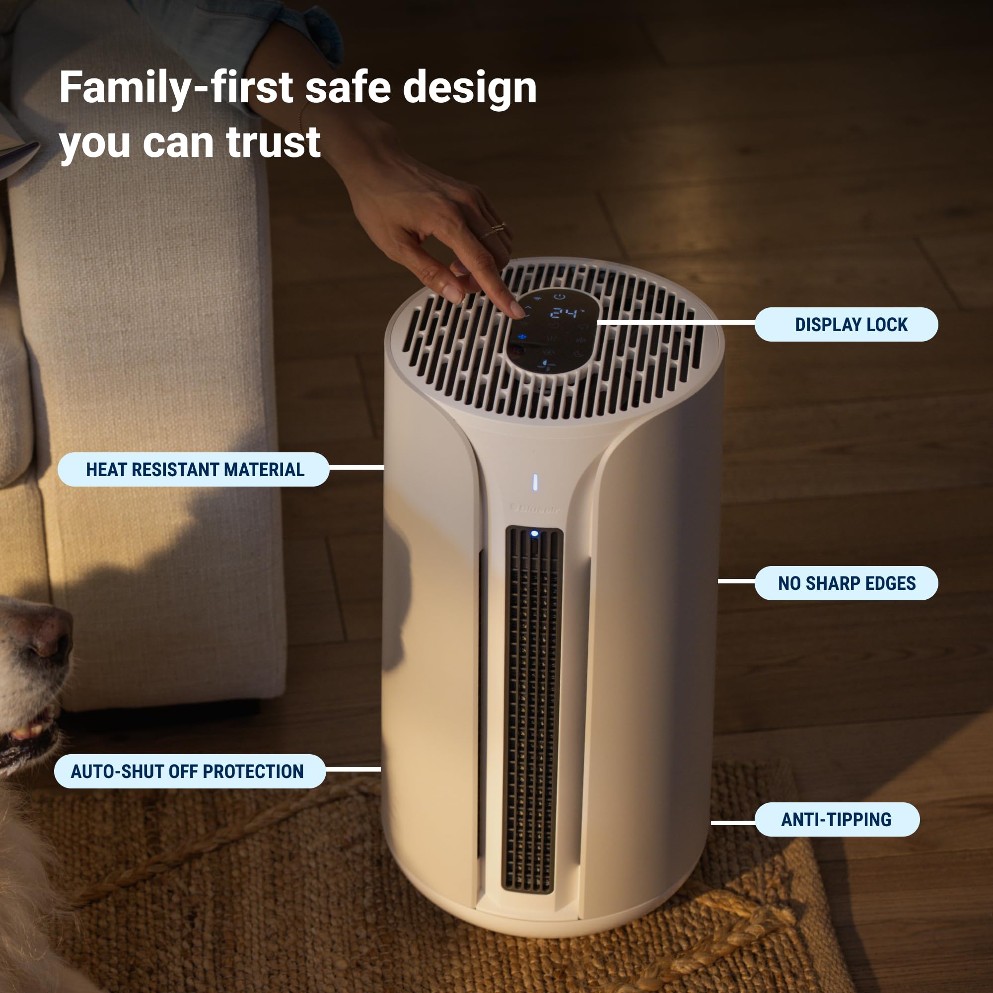 Blueair Heat + Cool Smart Air Purifier – Heats, Cools & Purifies with HEPASilent™” Technology, Air Purifier for Large Room, Covers 840 sqft in 60 Minutes