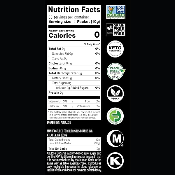 RXSUGAR NUTRITIOUS SUGAR STICK PACKS – 30 PACKS